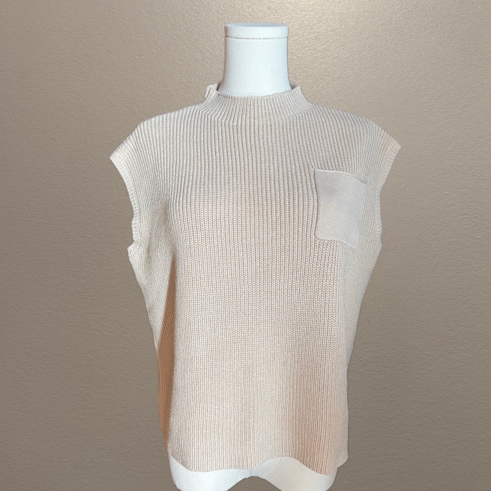 NWT! Women’s Sleeveless Mock Neck Cap Sleeve Sweater Top